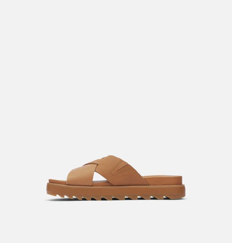 Sorel Dam Slides Brun - Roaming™ Criss Cross - STA-976012